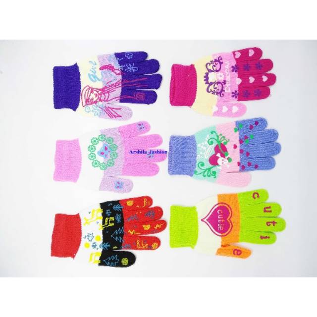 Sarung tangan wanita motif lucu/sarung tangan motor
