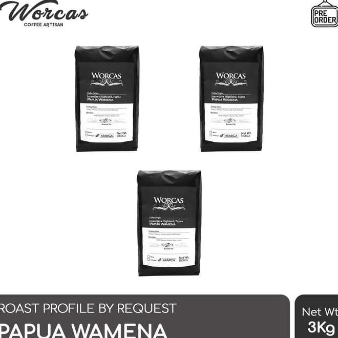 

JO2T WORCAS KOPI ARABICA PAPUA WAMENA 3 KG (BIJI/BUBUK) - KOPI BIJI AP97