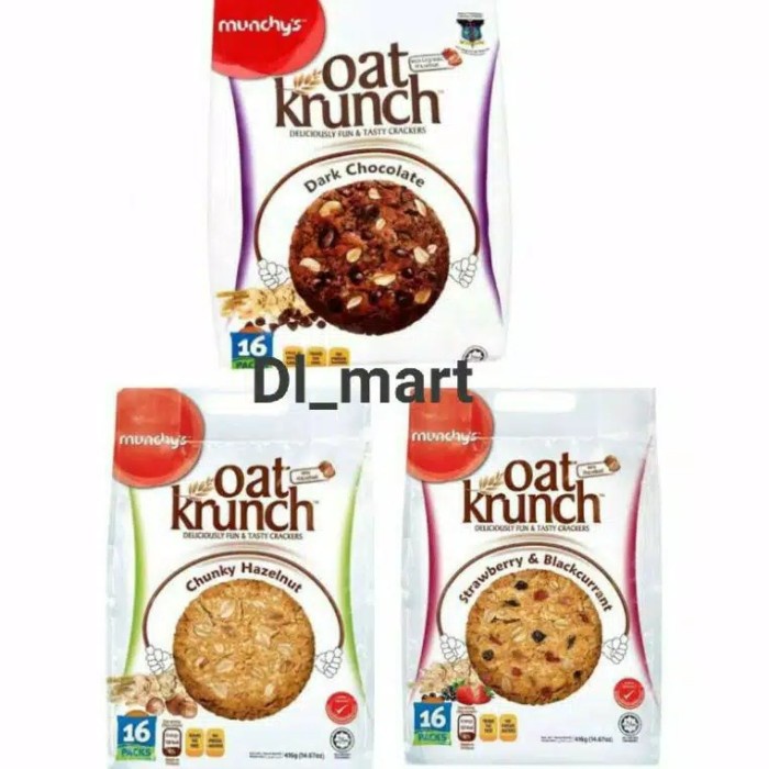 

Siap Krim Munchy'S Oat Krunch Rasa Dark Chocolate / Rasa Kacang / Rasa Strowbery - Hazelnut