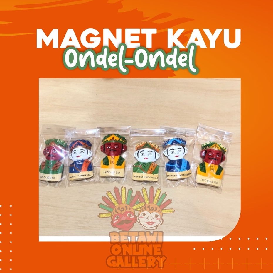 Hiasan Magnet Kulkas Ondel-ondel Kayu Besar[SATUAN]