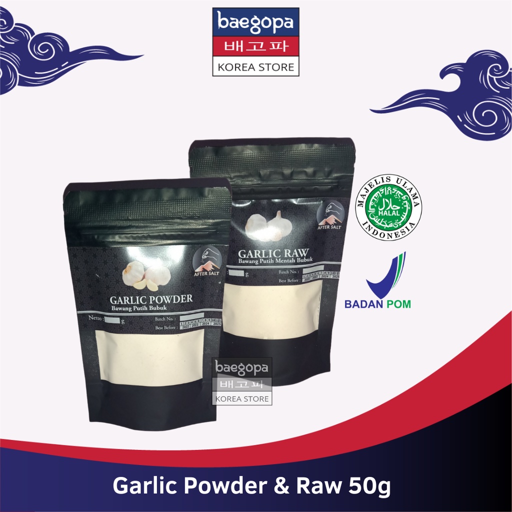 

BAWANG PUTIH Mentah Bubuk Korea 50g Halal / Bumbu Kimchi Raw Garlic Powder