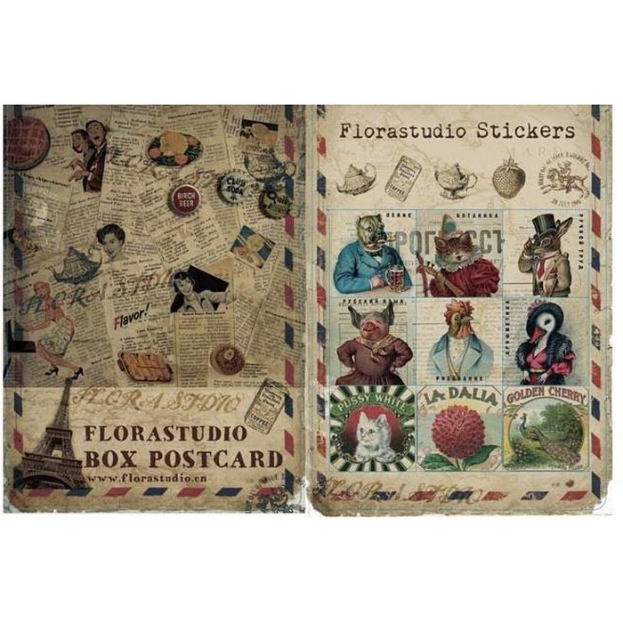 

sticker antik dan vintage quality import,jual perpack isi 10 lembar