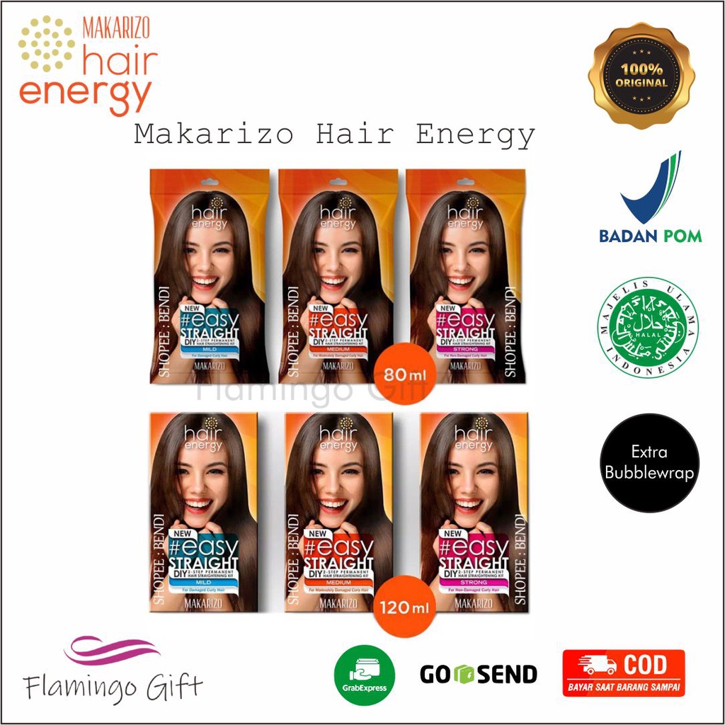 Makarizo Hair Energy Easy Straight / Pelurus Rambut 80 Ml - 120 Ml