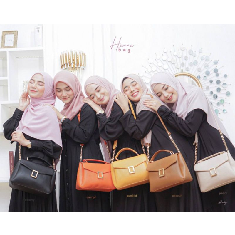 Tas Selempang Wanita Tali Panjang Kombinasi Rantai Original Hanna Bag By Hody