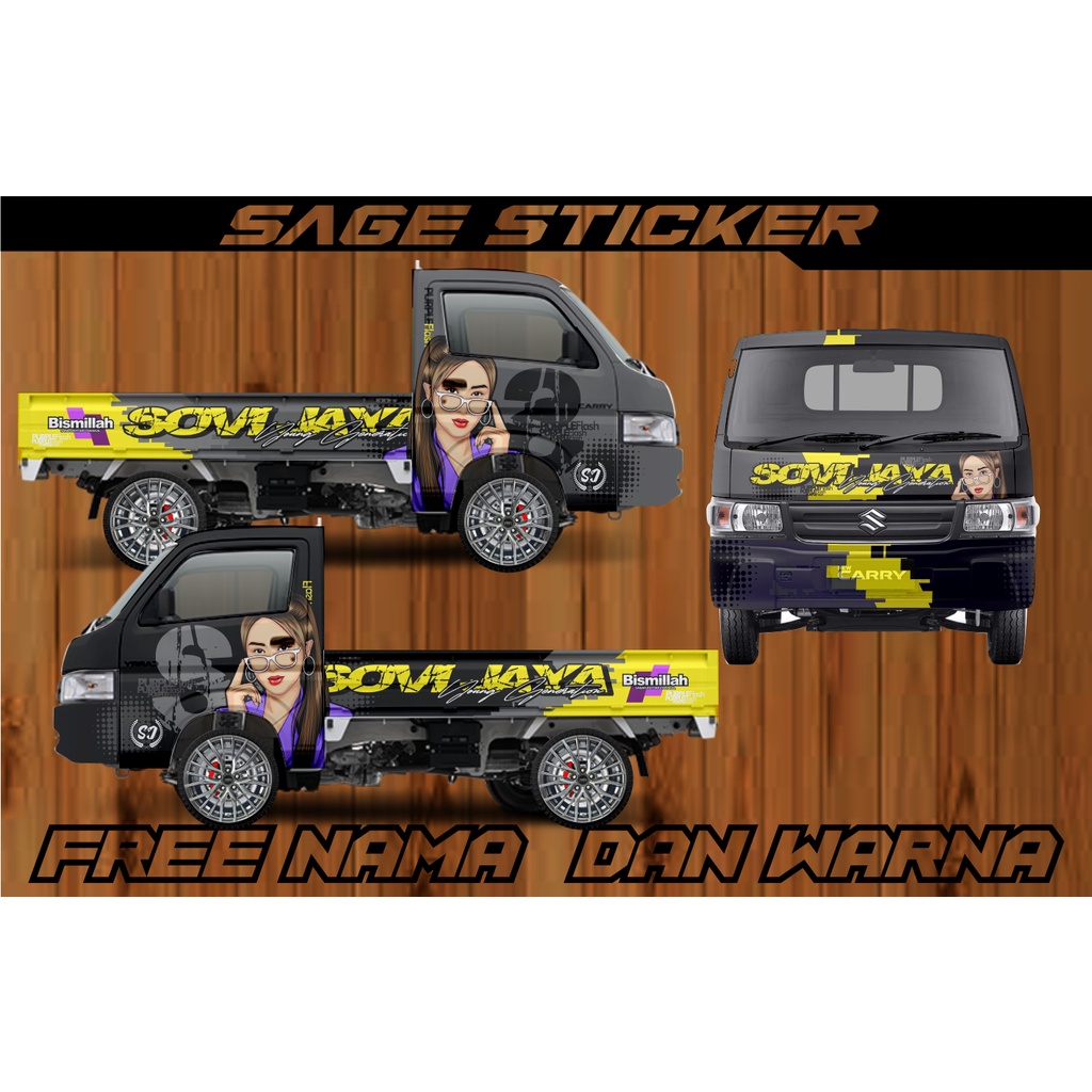 decal sticker mobil pickup new carry