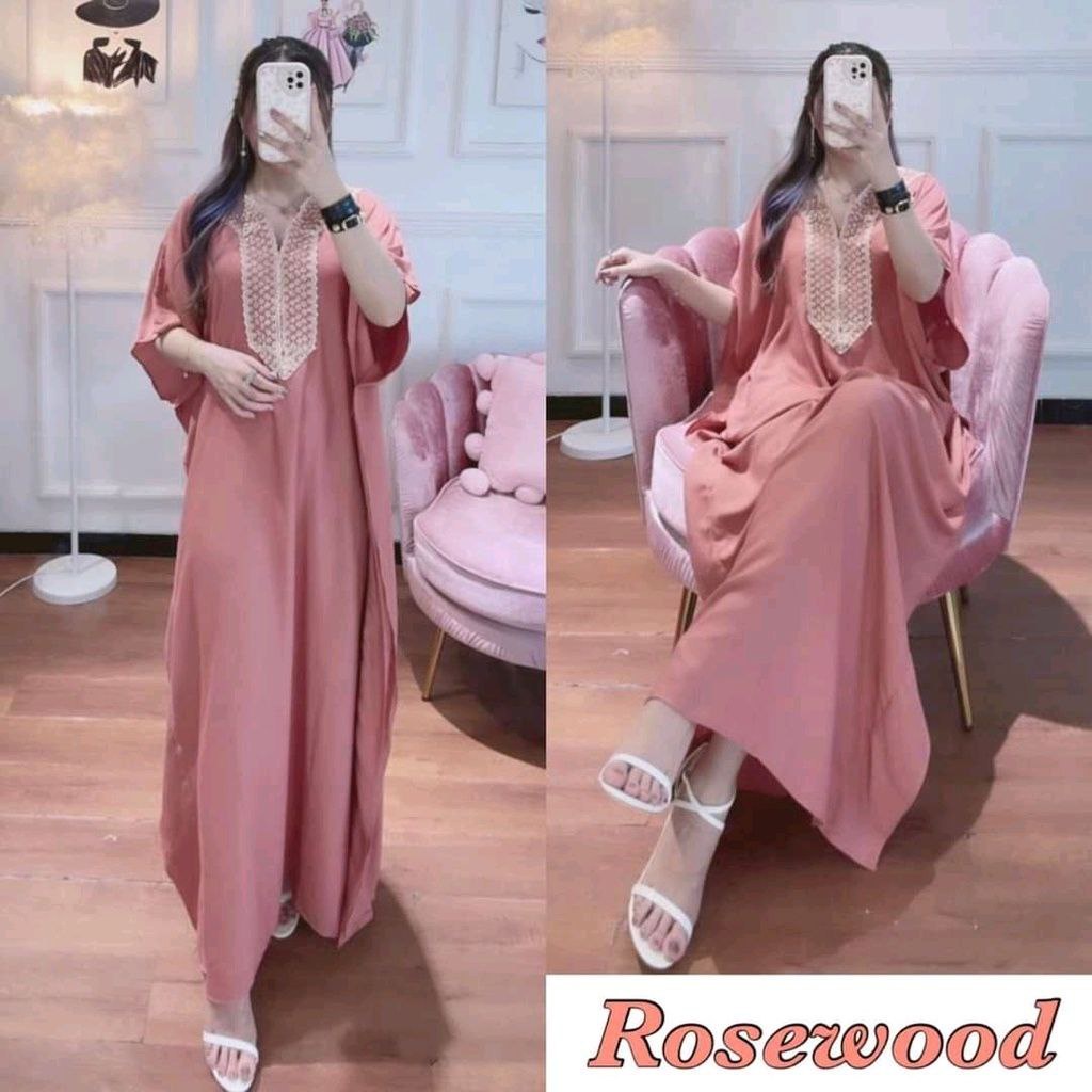 Kaftan Wanita Arabian RGB Rayon Premium Kaftan Jumbo Renda Import Busui Gamis Batik Bigsize Fashion Muslim Kekinian LD 140 cm