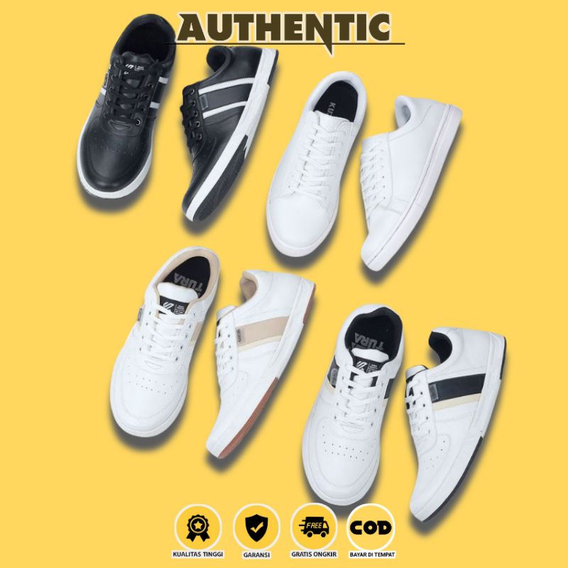 AUTHENTIC Sepatu Kasual Pria Sneakers Cowok x KZTR Putih Original Terbaru