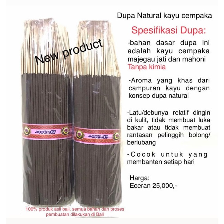 Dupa Bajang Munggu Aroma Natural Kayu Cempaka 1 kg