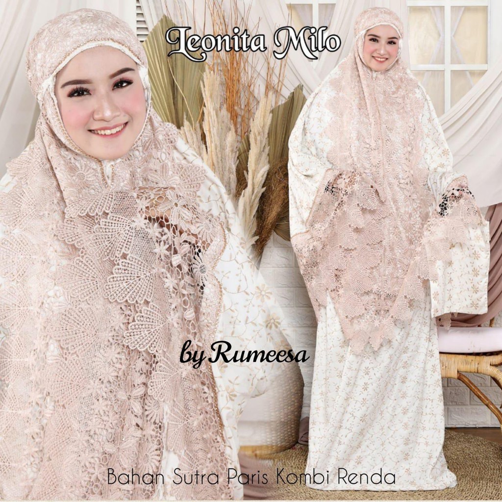 Mukenah Sutra Paris Kombinasi Renda Ori Rumesa Solo / Mukena Murah / Mukenah ORI Solo / FREE TAS