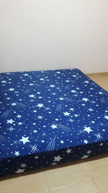 Zipbed / Sarung Kasur Busa Springbed - Star Blue - Sarung Sprei