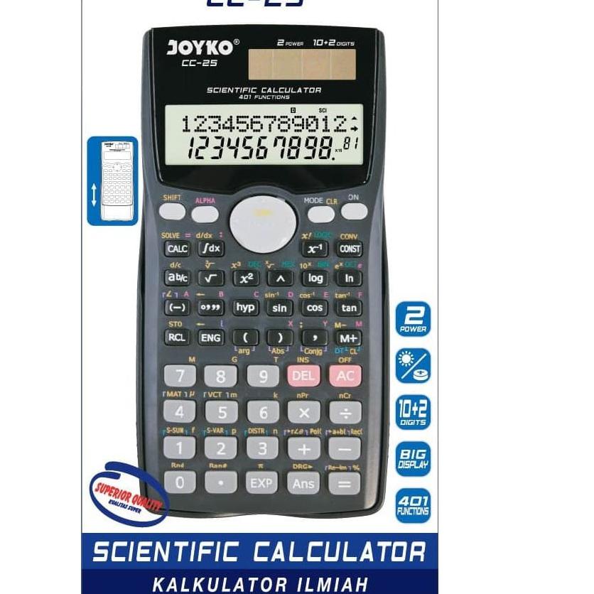 

Kekinian - Calculator Kalkulator Joyko CC-25 Scientific 401 Functions MURAH