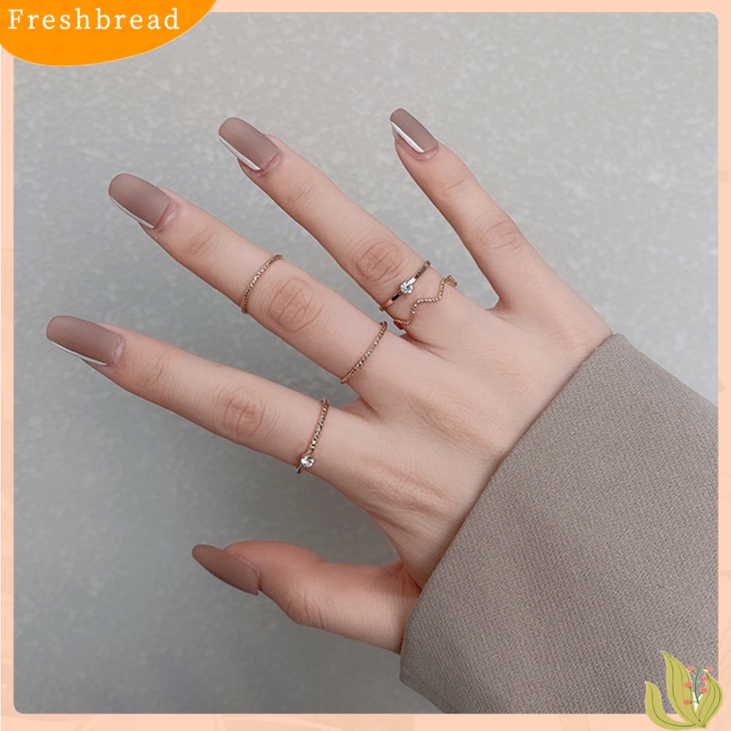 Terlaris 5Pcs/3Pcs Finger Rings Glossy Wear-resistance Compact Women Stackable Thumb Rings Fashion Jewelry Accessories