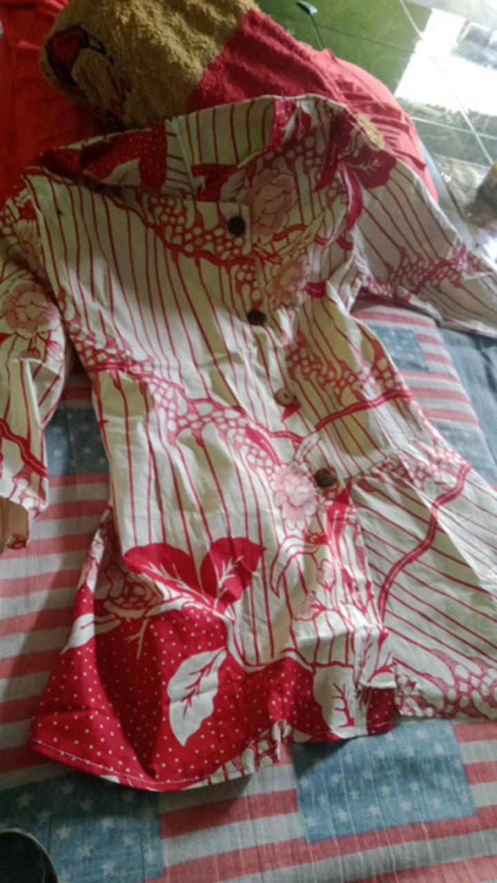 Batik Wanita - Blouse Batik Wanita #184 Lengan Pendek - Bahan Batik Stretch