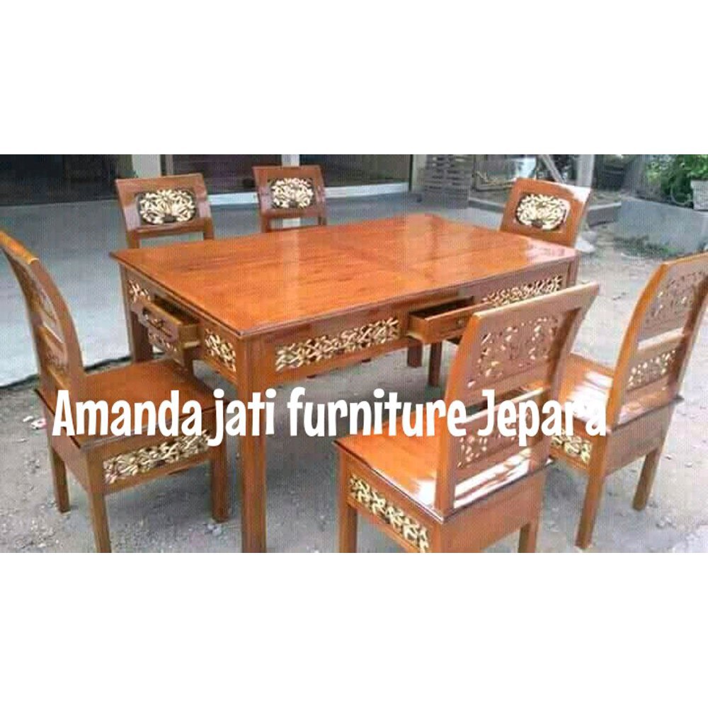 meja makan Kartini ukiran Jepara