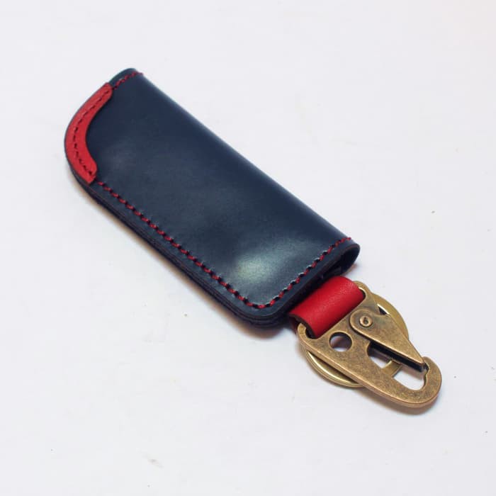 dompet stnk mobil motor model slim gantungan kunci biru merah PHKC645