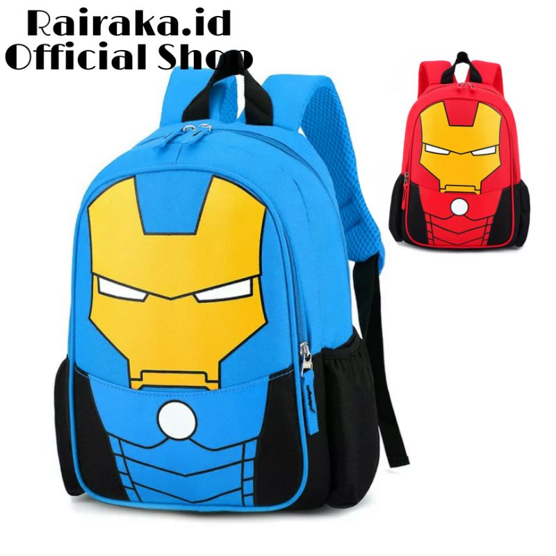 Rairaka.id / Ironman - Tas anak laki-laki Karakter kartun marvel tas anak sd tk Terbaru new terlaris