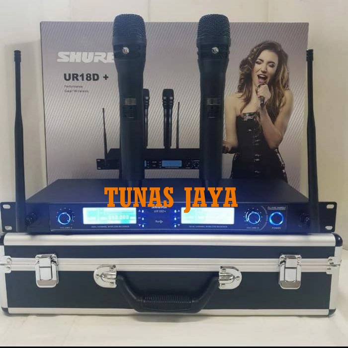 MIC WIRELESS  UR18D+ - UR 18D+ FREE HARDCASE MULTI CHANNEL 4 ANTENA