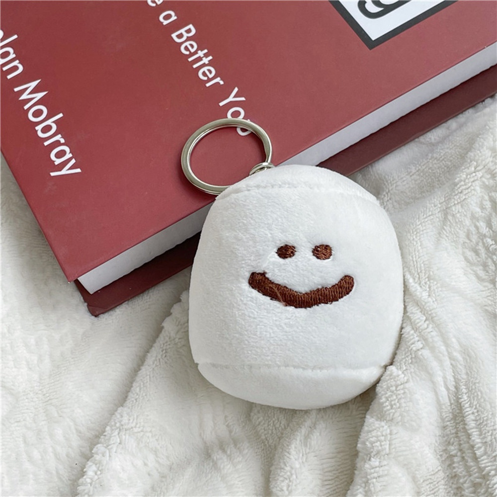 【COD Tangding】Gantungan Kunci Boneka Plush Bentuk Smiley Face Untuk Aksesoris Tas Wanita