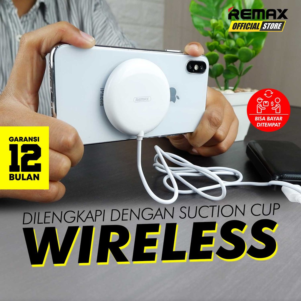 Remax RP-W15 Charger Wireless Sucked Type Wireless Charger / Wireless Charger Murah