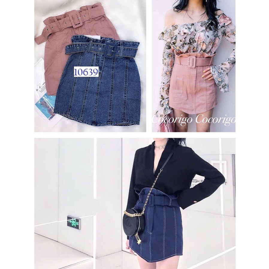 ROK WANITA PINK | SKIRT PINK | MINI SKIRT | SKIRT BELT | KELTIS JEANS | READY STOCK IMPORT BKK 10639
