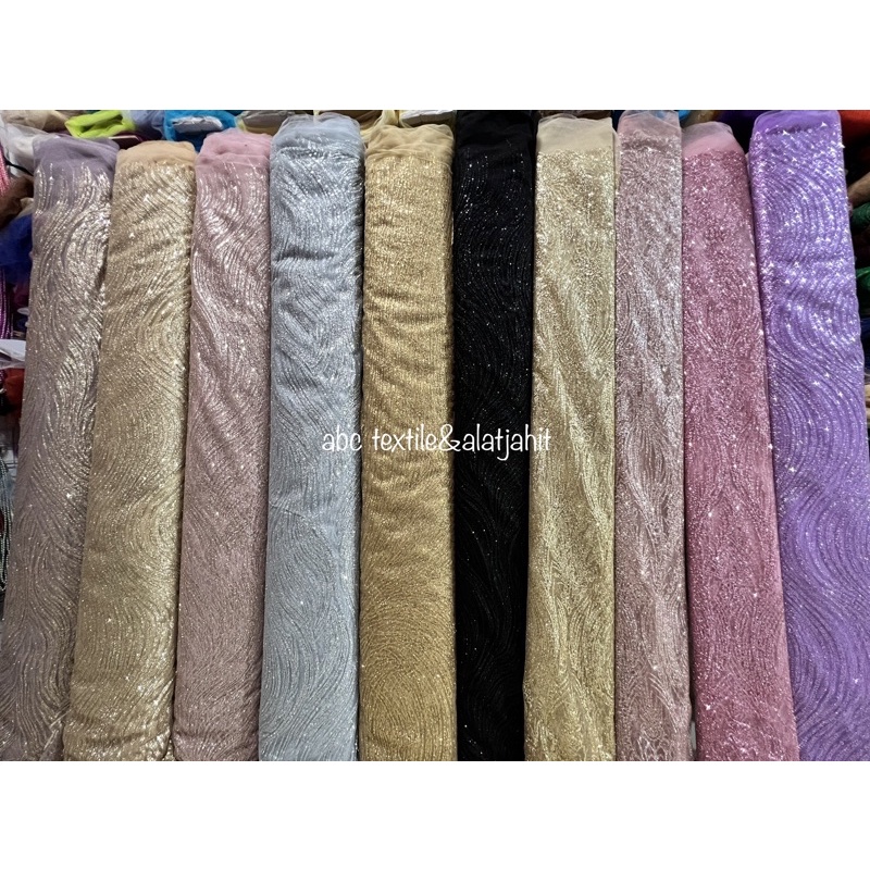 Promo HITAM kain Tille Sugar Candy Crush / Sugar candy crush/ harga 0,5m