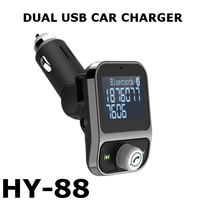 HY-88 Car Kit Wireless Bluetooth FM Transmitter MP3 Player Dual USB Car Charger 5V 3.1A