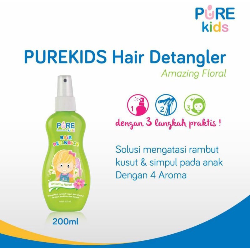 PURE KIDS Hair Detangler | Anti Rambut Kusut Pure Baby | Minyak Rambut Anak