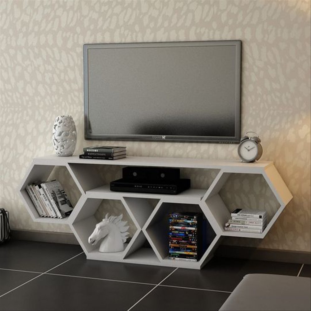 Rak TV Minimalis Hexagonal Berkualitas
