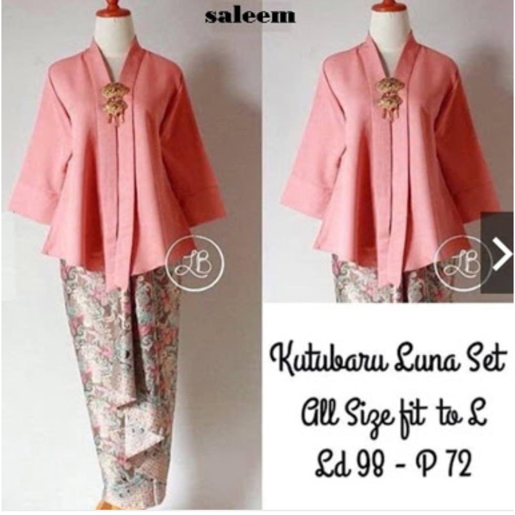 KEBAYA FLOY SET KUTUBARU MAGENTA/kebaya seragam/baju wisuda/kebaya murah/kebaya floy/kebaya kutubaru