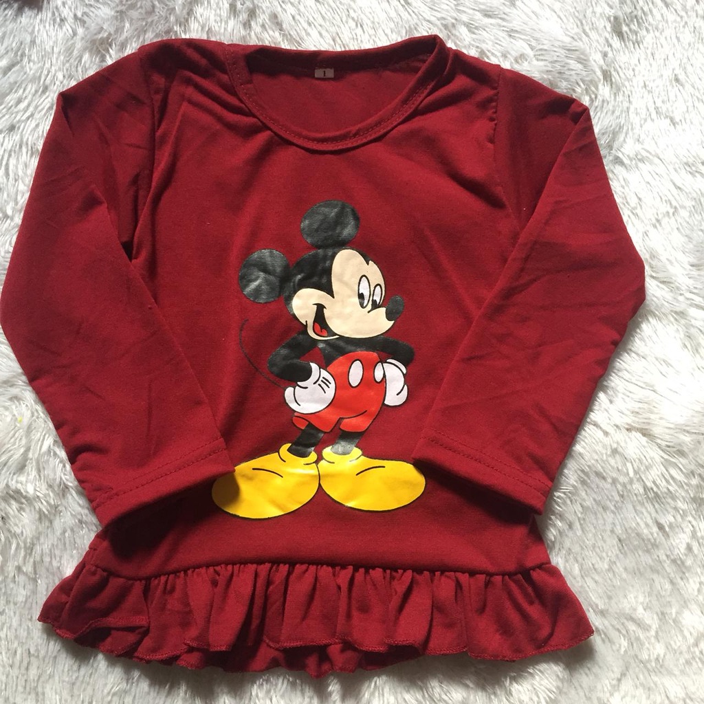 VISION ONLINE [GRATIS ONGKIR] PL267 KAOS TSUM TSUM MINNIE BAJU ANAK PEREMPUAN 1 TAHUN BAYI MURAH KOREA