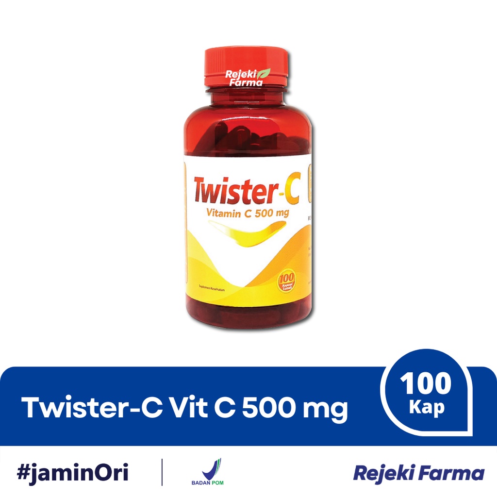 Twister-C Vitamin C 500 mg isi 100 Kapsul lunak - Twyster Vit TwisterC