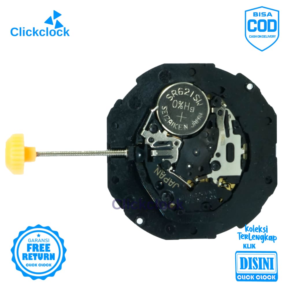 Mesin Jam Tangan Tgl Quartz Watch Movement PC 32-3 Tgl Diangka 3 Original Tanggal