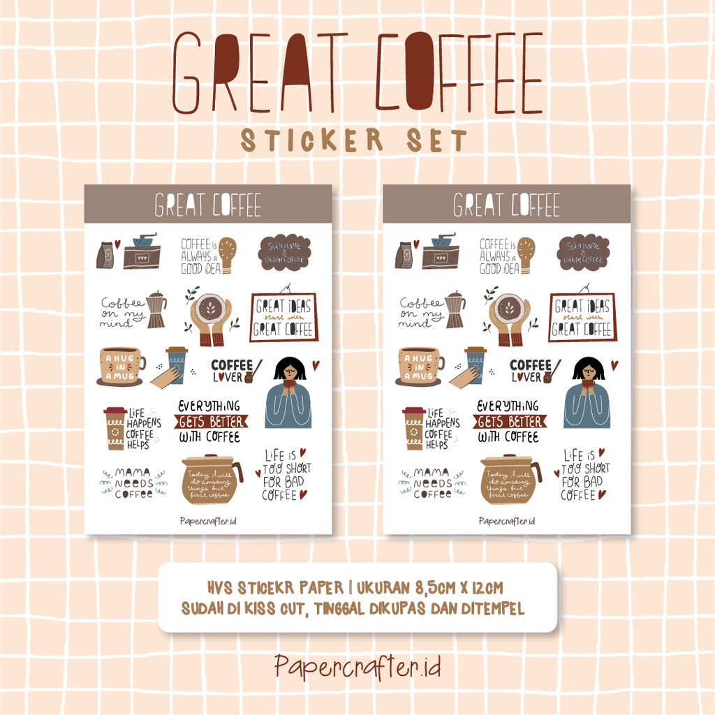 

Stiker Aesthetic | Stiker Tumblr | Stiker HP | Stiker Diary dan Jurnal - Great Coffee Design