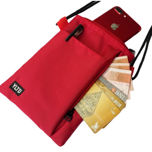 Rancis Jaya -  Phone Wallet Unisex | Tas Selempang Mini Gantung Leher Hp | Tas HP Bahan Nilon