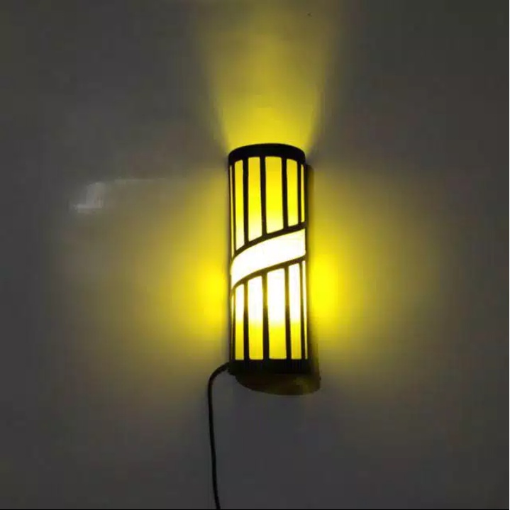 Lampu Hias Dinding Tembok Tempel Kamar Teras Tiang Rumah Minimalis Ukir LED