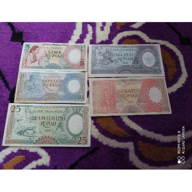 [ ASLI ] Uang kuno mini set seri pekerja 5-100