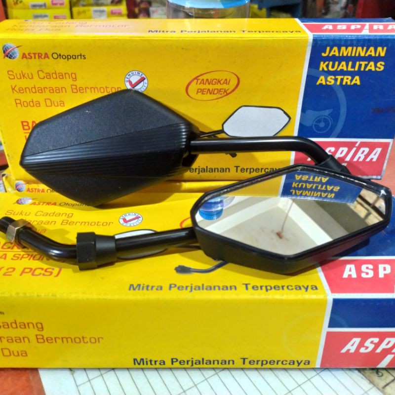 KACA SPION MINI HONDA MERK ASPIRA MIRROR BACK SET HONDA SEPEDA MOTOR SUPRA X FIT 125 REVO ABSOLUTE B