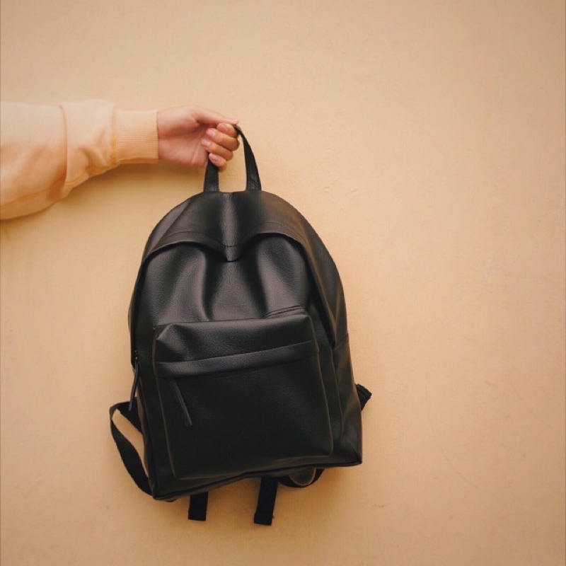 Toxi backpack / Backpack Semi Kulit-Black