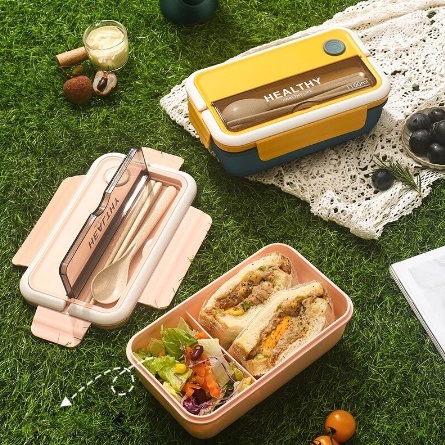 [ Cinicini ] Lunch Box Gagang Kotak Bekal Makanan Warna [ J-003 ]