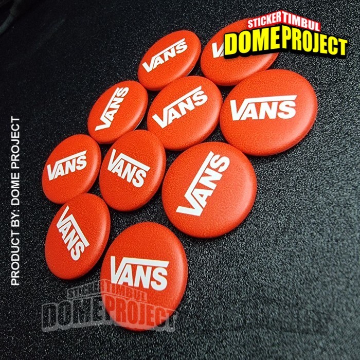 VANS MERAH PIN PENITI 25MM BUTTON PIN AKSESORIS ROMPI TAS