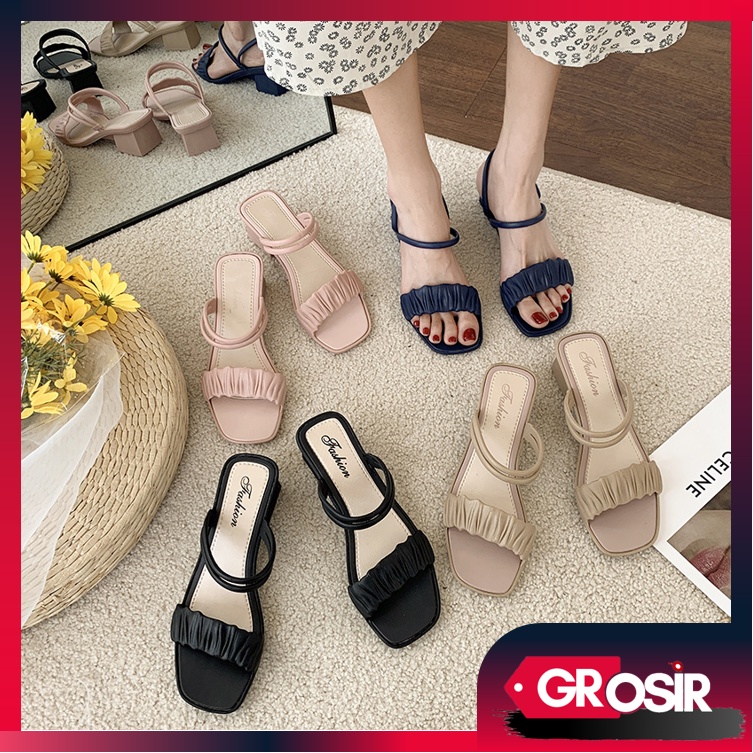 Grosir - S941 Sandal Jalan-Jalan Wanita / Sandal Tali Slip On / Sandal Fashion / Sandal Slop Cewek