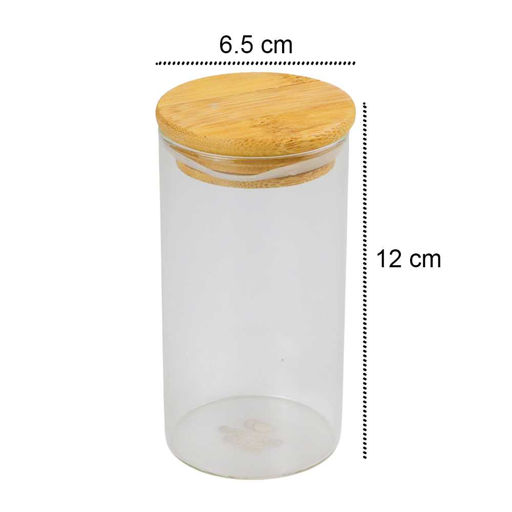 Toples Kaca Penyimpanan Makanan Borosilicate Glass Storage Jar 350ml - GH1270 - 7RHZSKTP Transparent