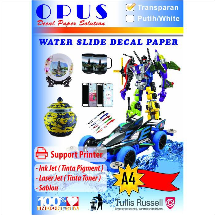 

Kertas / Kertas Decal Transparant Uk A4 Isi 20 Lmbr