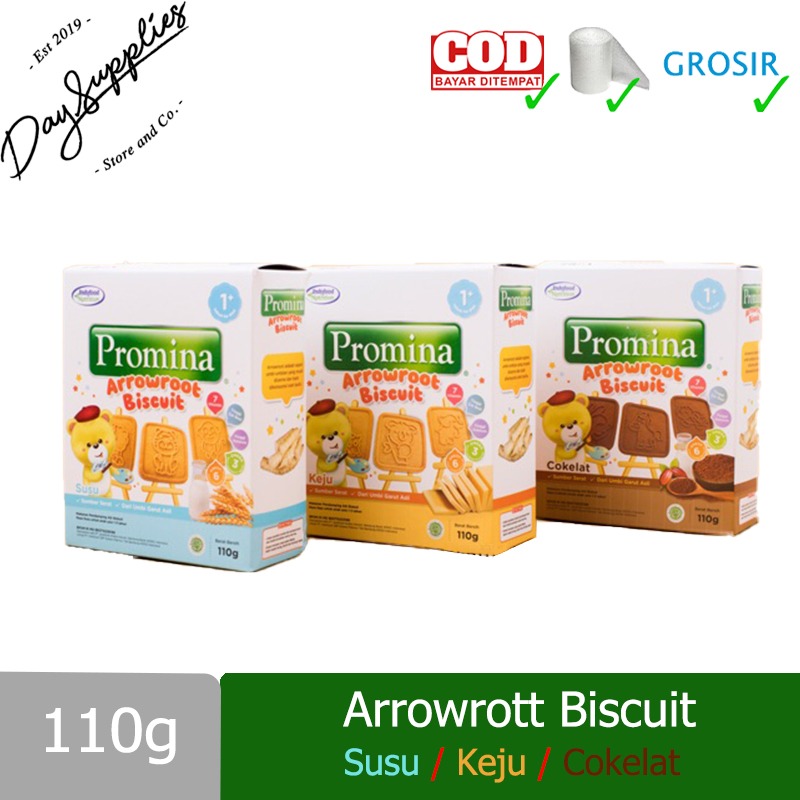 Jual Promina Arrowroot Biscuit Keju 110g (1+ tahun) / Biskuit Cheese