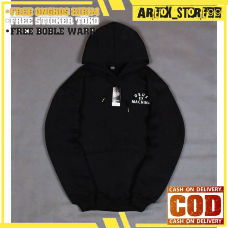 Jaket Hoodie Pria Deus Import Original Fashion Pakaian Casual Pria