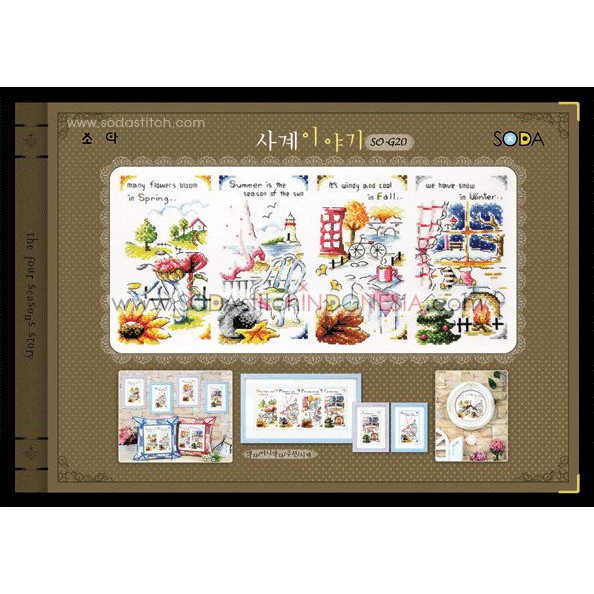 Paket DIY Craft Sulam Kristik / Cross Stitch Sodastitch SO-G20 Story Of Four Seasons Musim