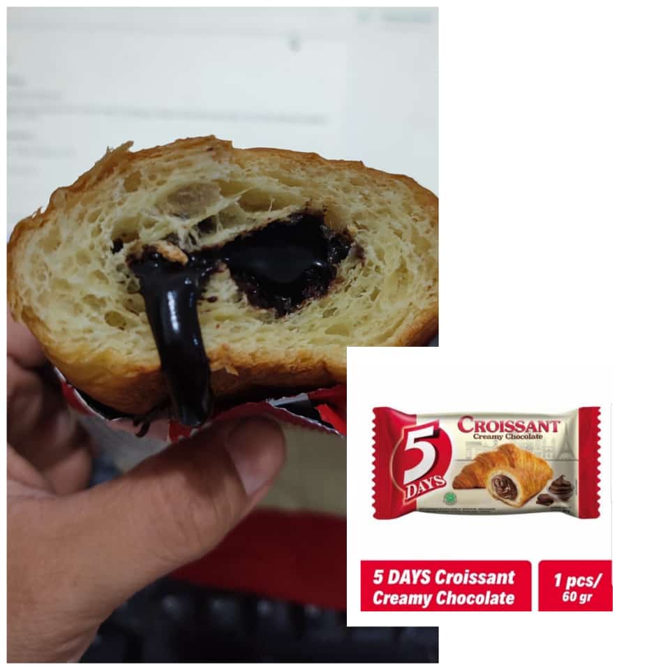 Roti 5 days croissant ( keju,berries,coklat ) Snack enak dan murah