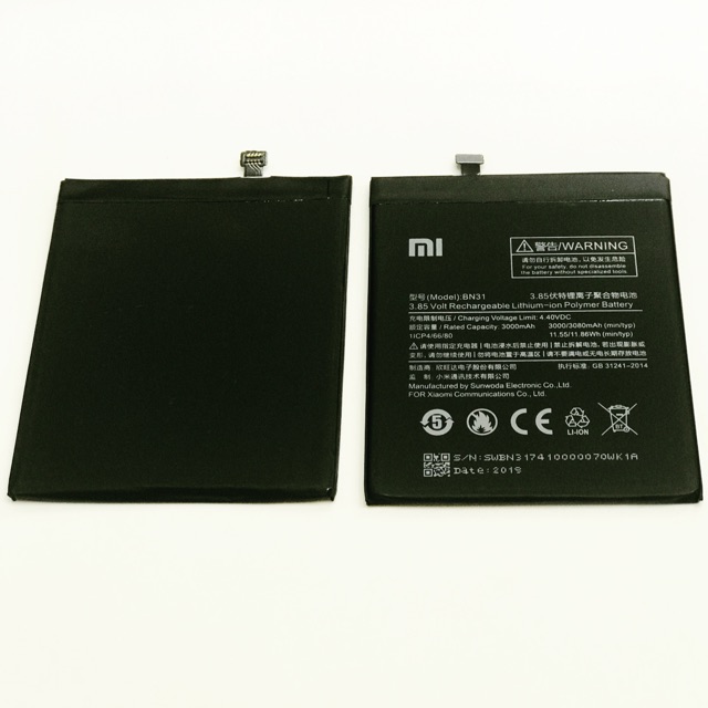 Baterai Xiaomi BN31 - Redmi S2 - Note 5A - A1 - Mi 5X BN31