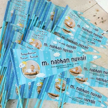 Bendera Tasyakuran Aqiqah Tedhak Siten (Turun Tanah) CUSTOM DESAIN