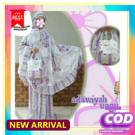 Mukenah Mukena Muknah Mewah Dewasa Jumbo  Sutra Motif Bordir Cantik Original Alat Sholat Wanita Adem